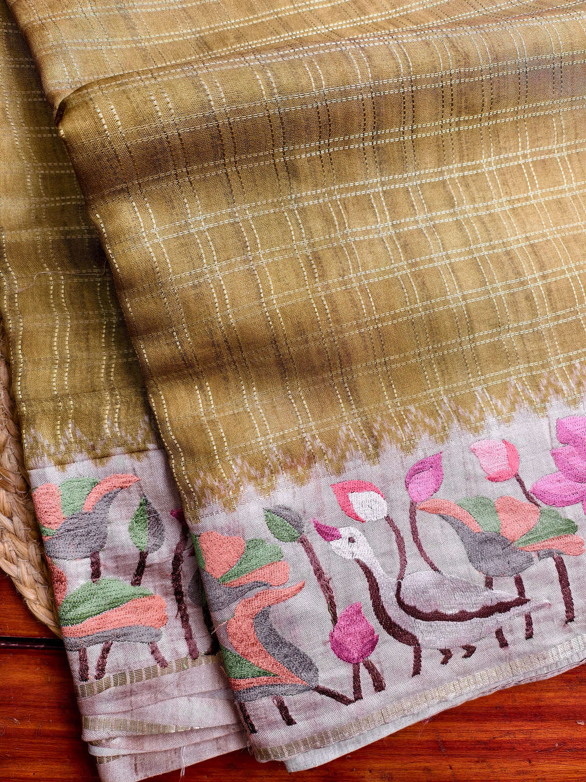 semi tussar saree