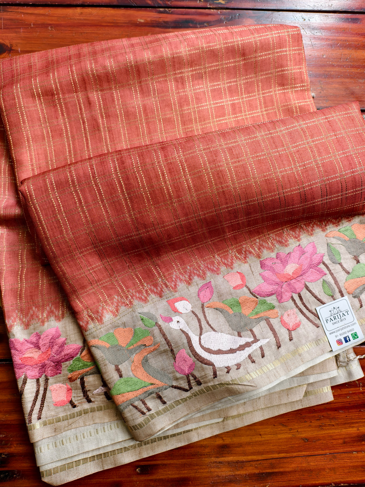 semi tussar saree