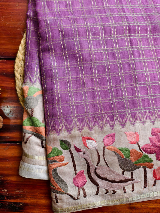 semi tussar saree PC18300