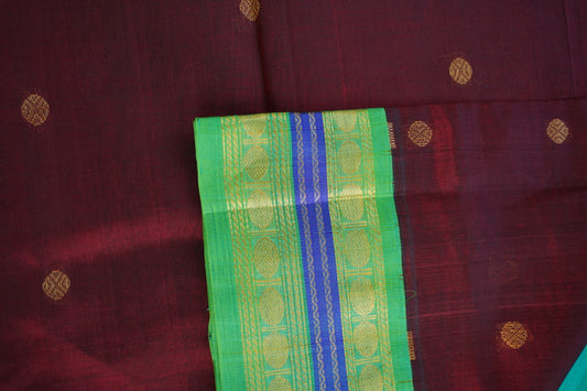 Block Printed Maheshwari Sico Saree PC10929