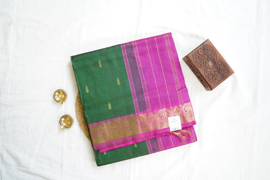 10 Yards  Kanchi Handloom Silk Cotton Saree PC14519