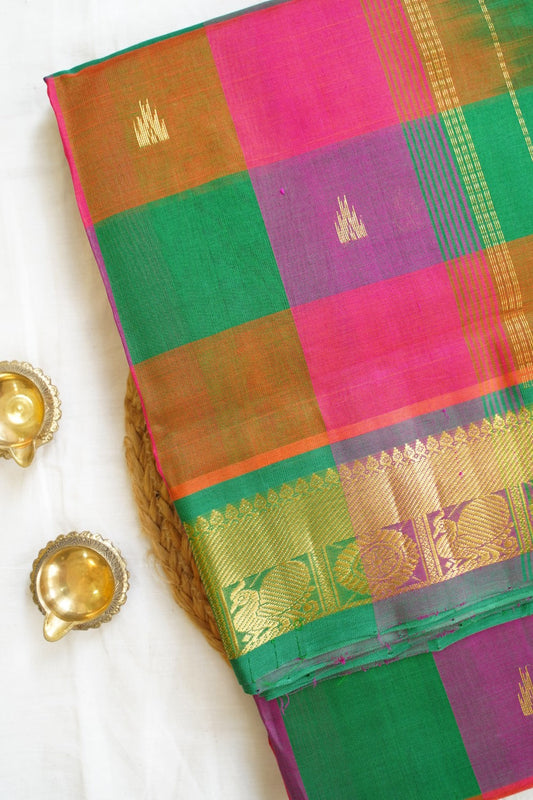 10 Yards  Kanchi Handloom Silk Cotton Saree PC14512