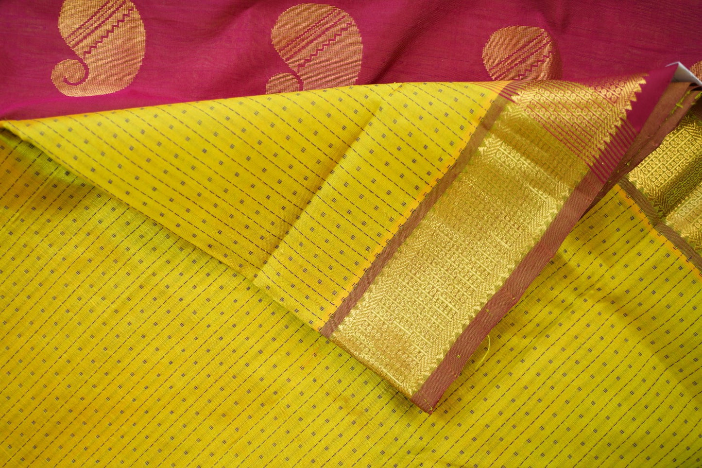 10 Yards  Kanchi Handloom Silk Cotton Saree PC14523