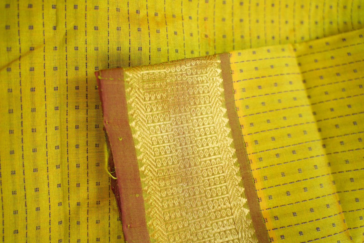 10 Yards  Kanchi Handloom Silk Cotton Saree PC14523