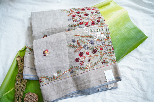 Linen Cotton Saree PC18211