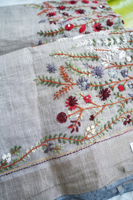 Linen Cotton Saree PC18211