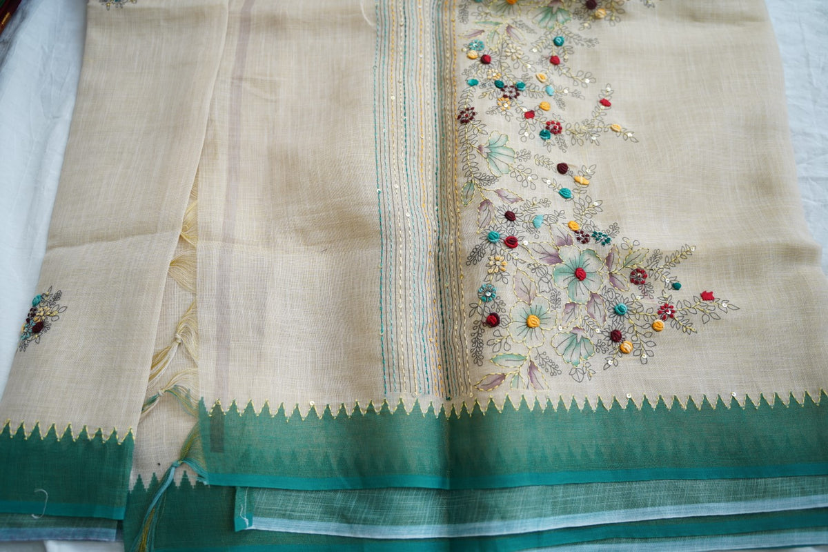 Linen Cotton Saree PC18197