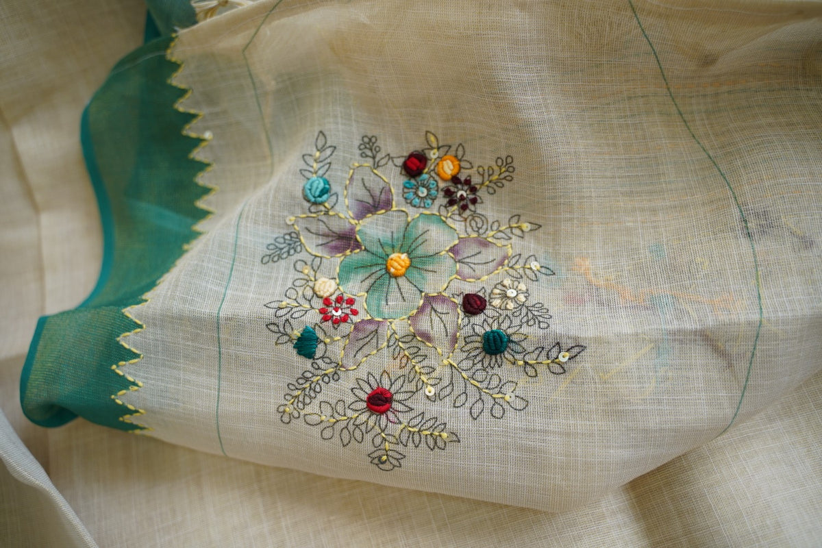 Linen Cotton Saree PC18197