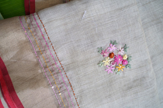 Linen Cotton Saree PC18204