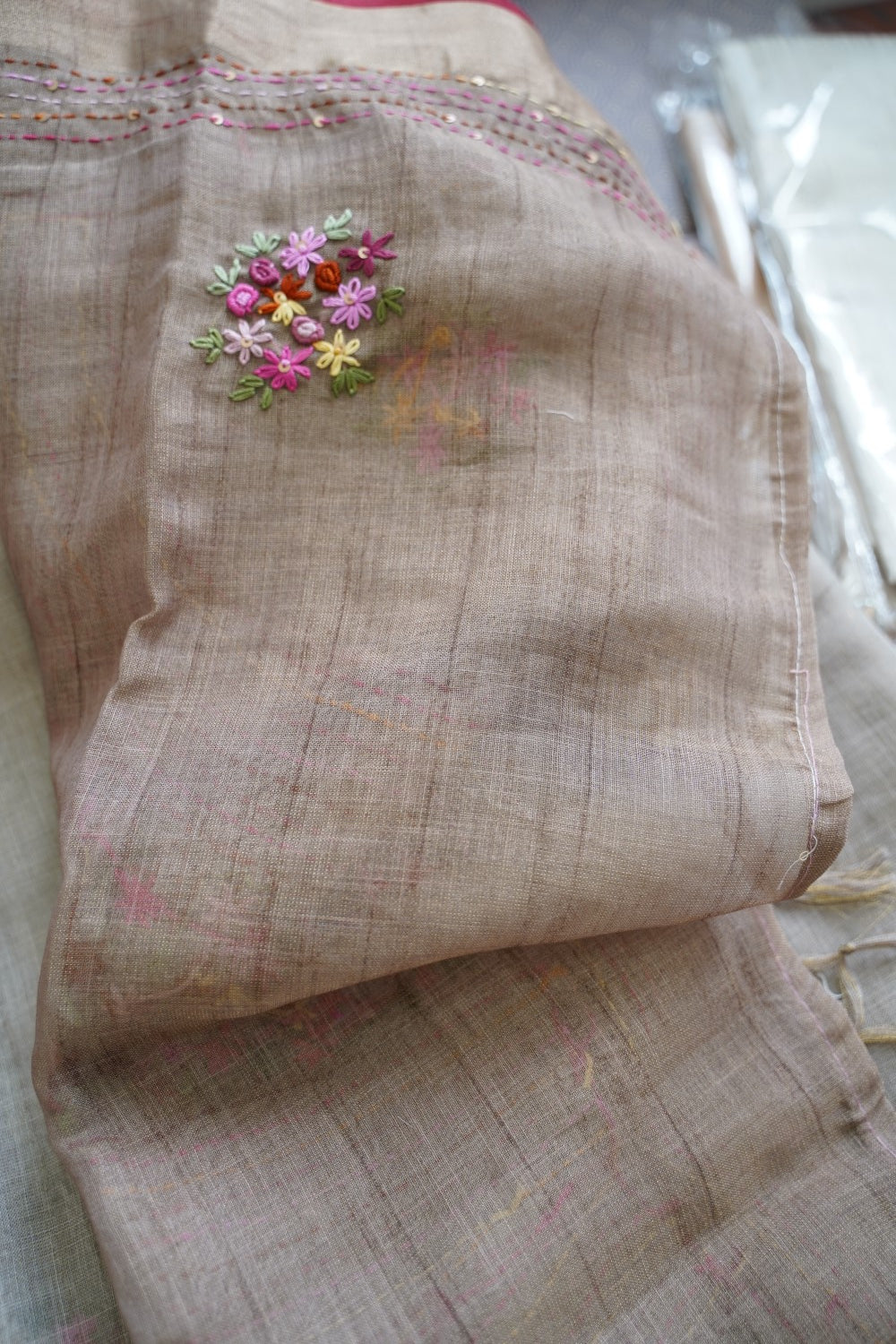 Linen Cotton Saree PC18204