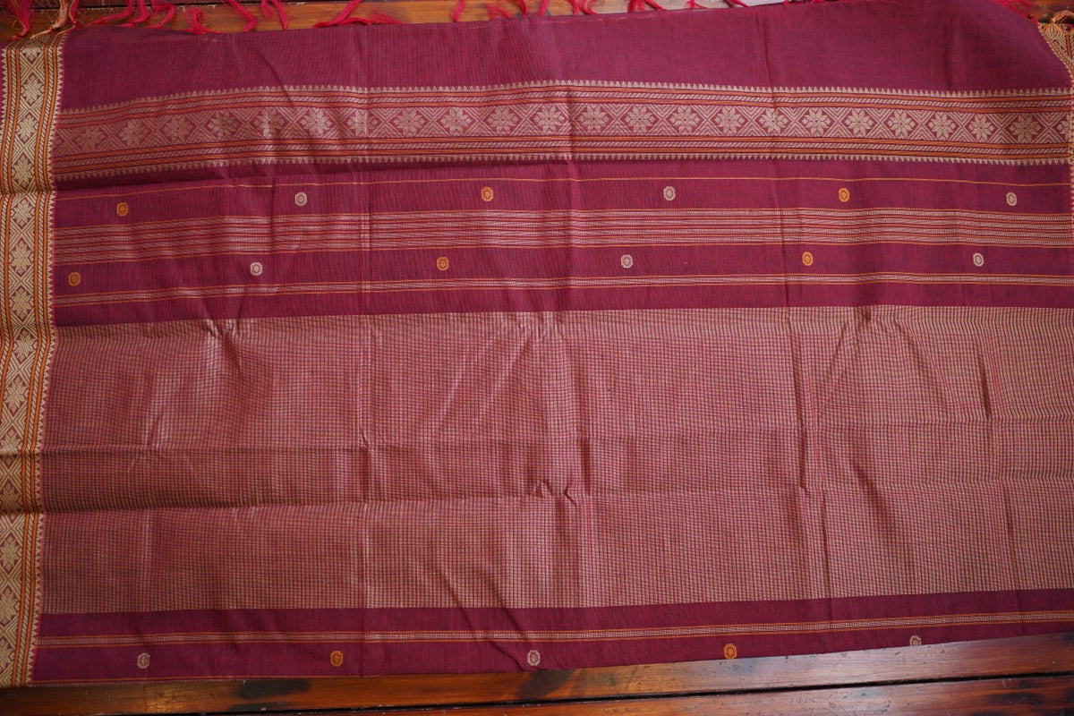 Kanchi handloom Cotton Saree PC17296