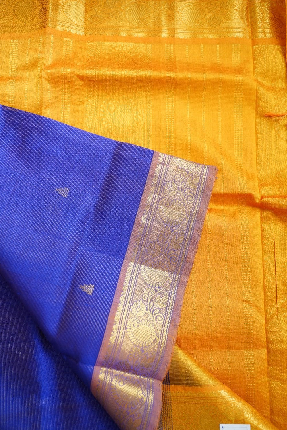 Blue  Vairaoosi  Butta Kanchi Silk Cotton Saree With Zari Border PC11259
