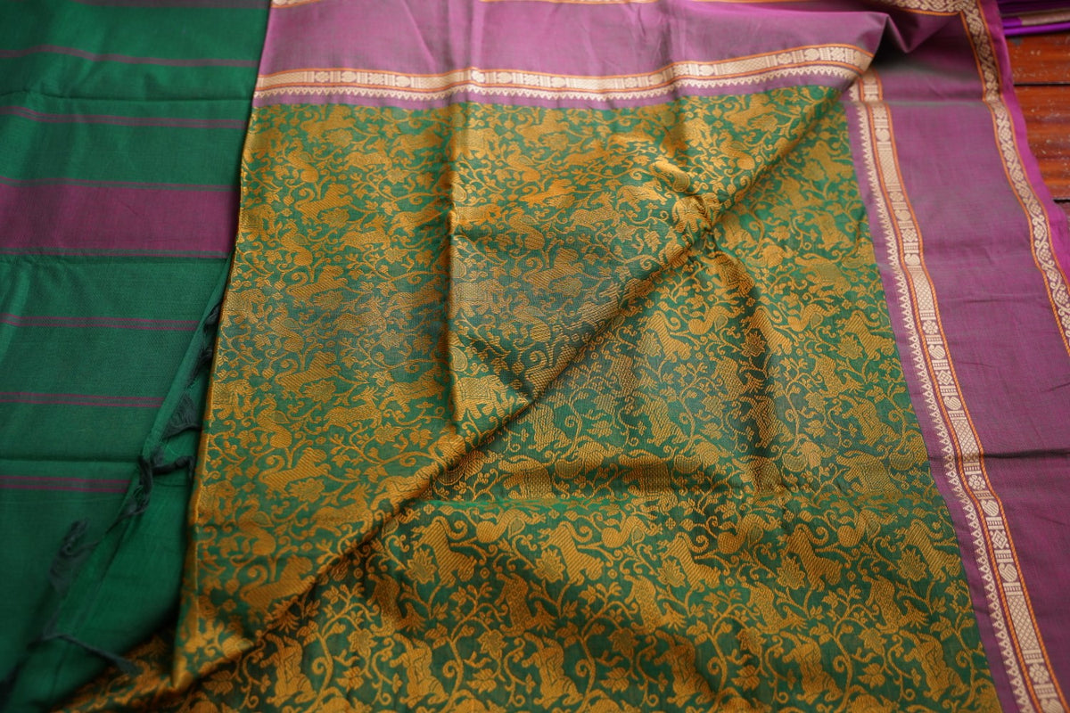 Chettinad handloom Cotton Saree PC16692