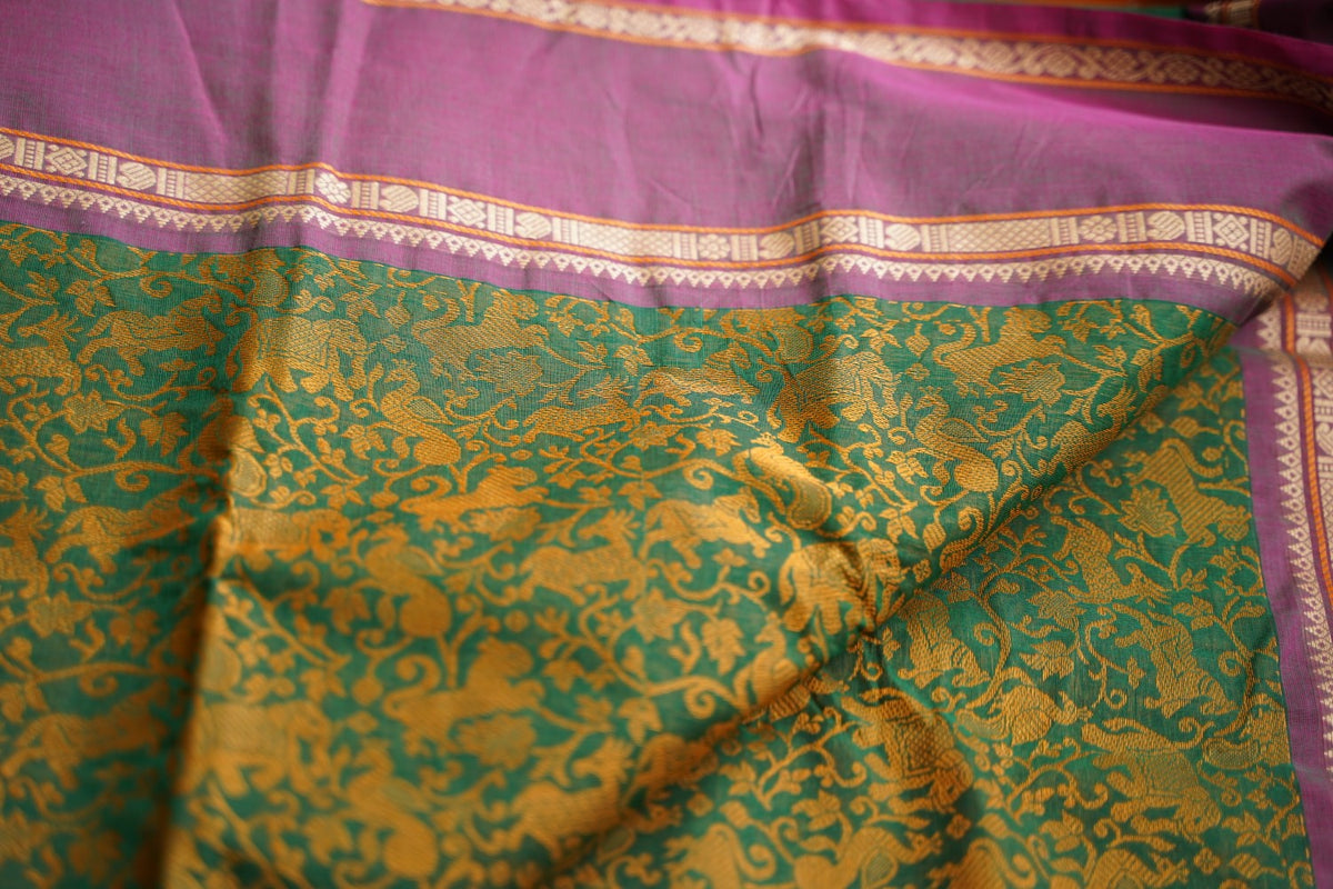 Chettinad handloom Cotton Saree PC16692