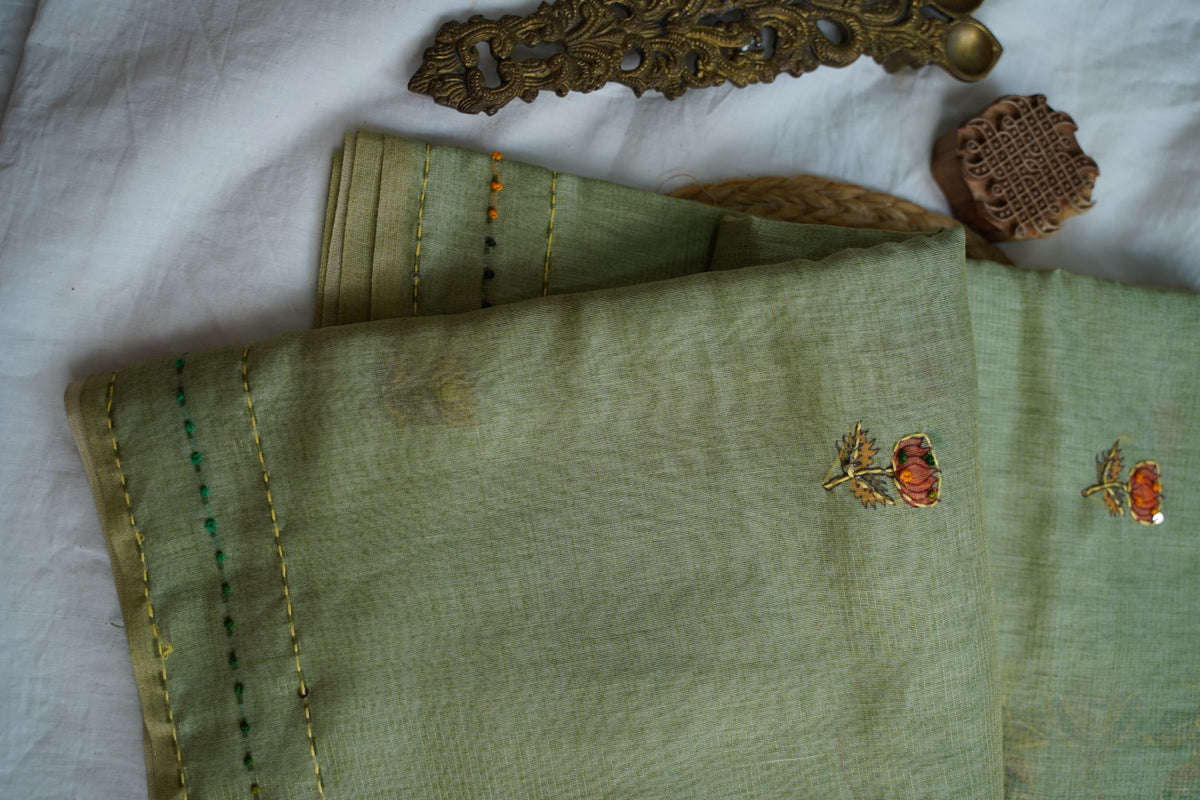 Linen Cotton Saree PC18251