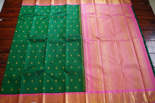 Green Pure Kanchi Silk Saree PC11283