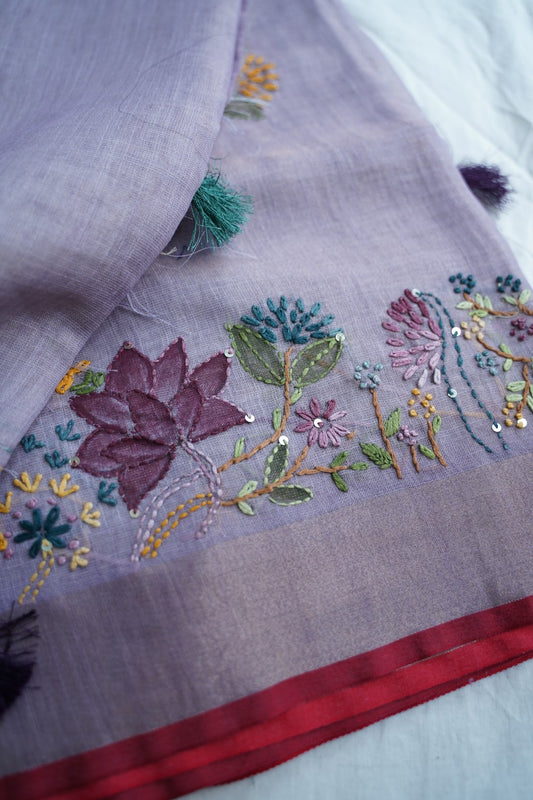 Linen Cotton Saree PC18253