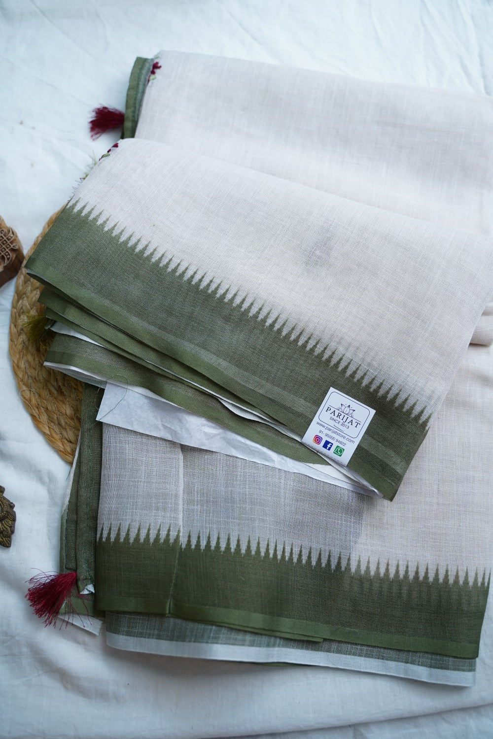 Linen Cotton Saree PC18254