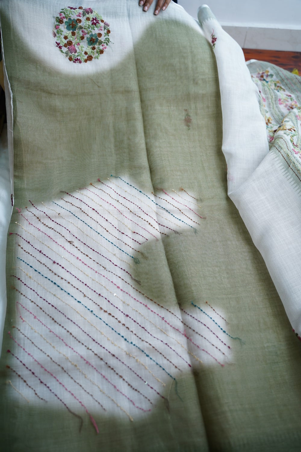 Linen Cotton Saree PC18254