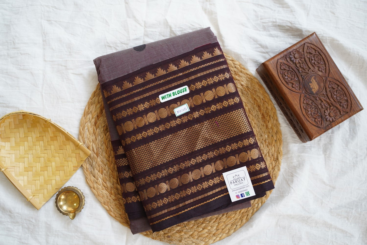 Chettinad handloom Cotton Saree PC16223