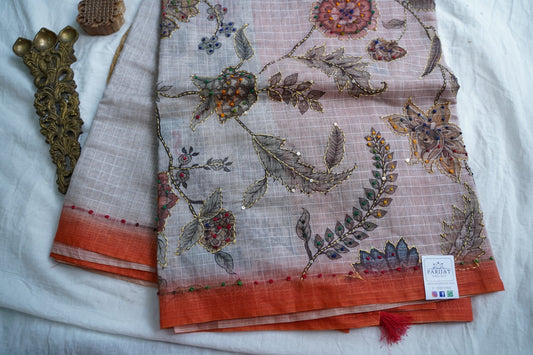 Linen Cotton Saree PC18240