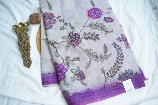 Linen Cotton Saree PC18241