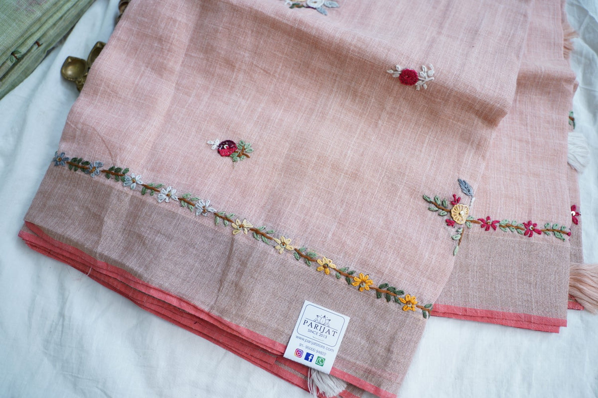 Linen Cotton Saree PC18248
