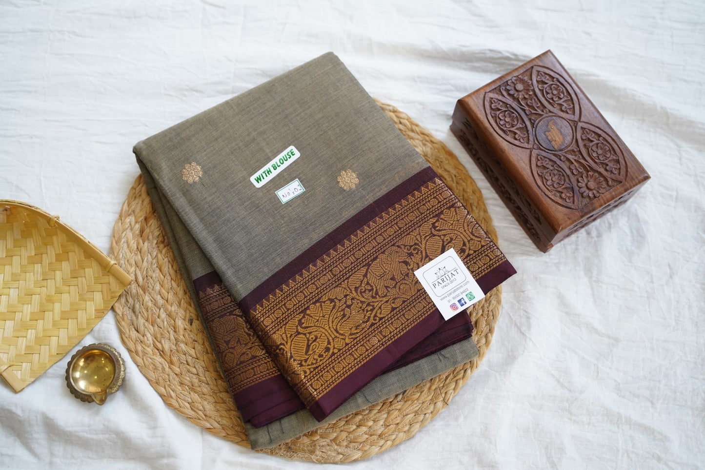 Chettinad handloom Cotton Saree PC16245