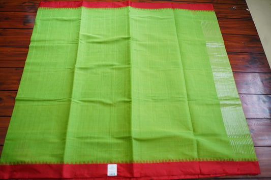 Parrot Green  Ponduru handloom Cotton Saree  PC11282