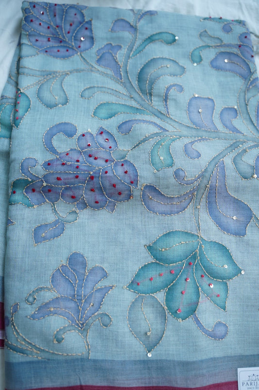 Linen Cotton Saree PC18237