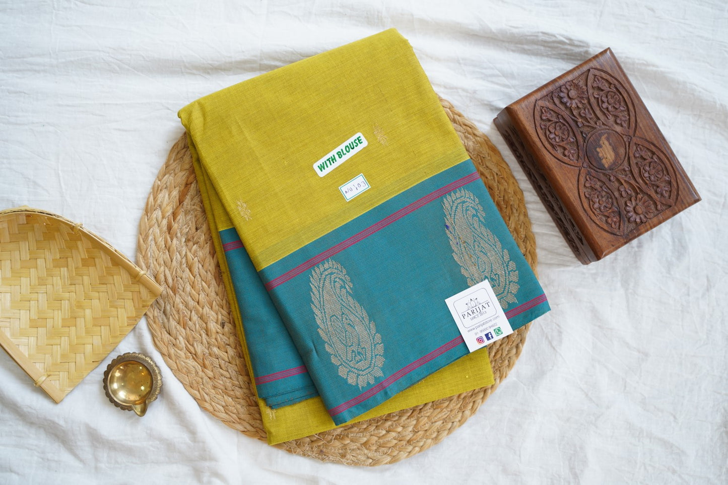 Chettinad handloom Cotton Saree PC16251