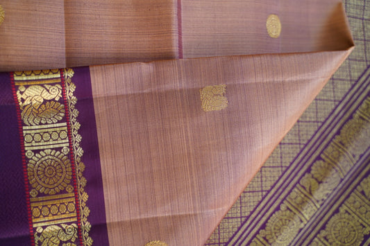 Pastel Green Kanchi handloom Cotton  Saree With Jari Border PC11302