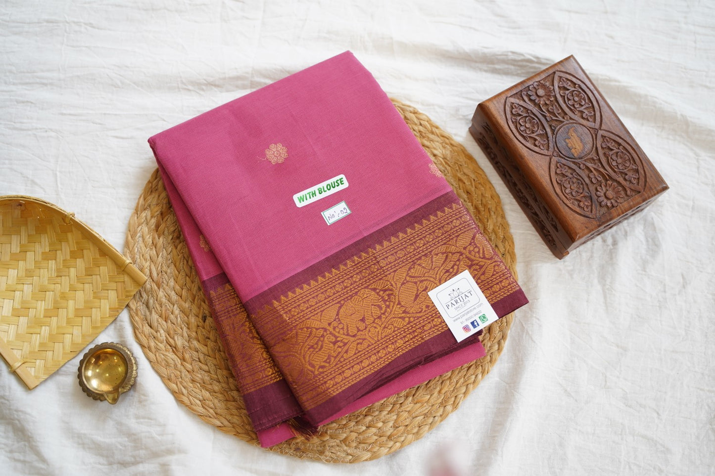 Chettinad handloom Cotton Saree PC16236