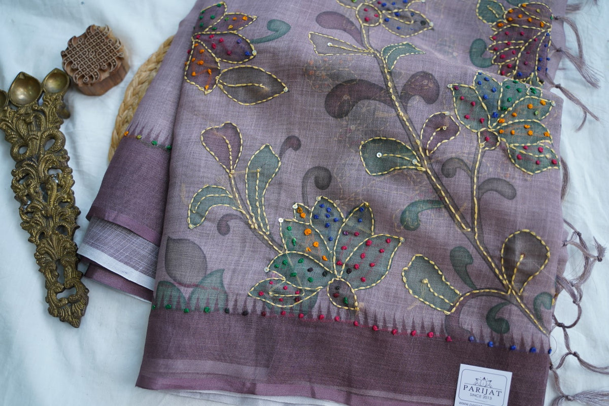 Linen Cotton Saree PC18236