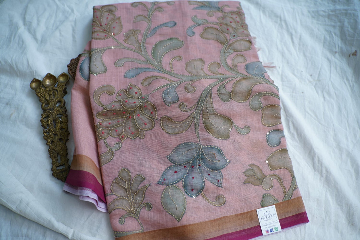 Linen Cotton Saree PC18238