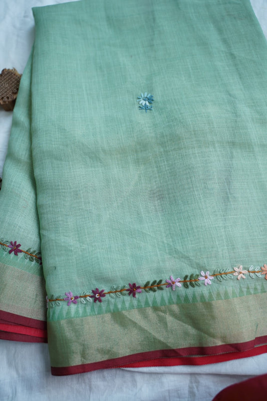 Linen Cotton Saree PC18244