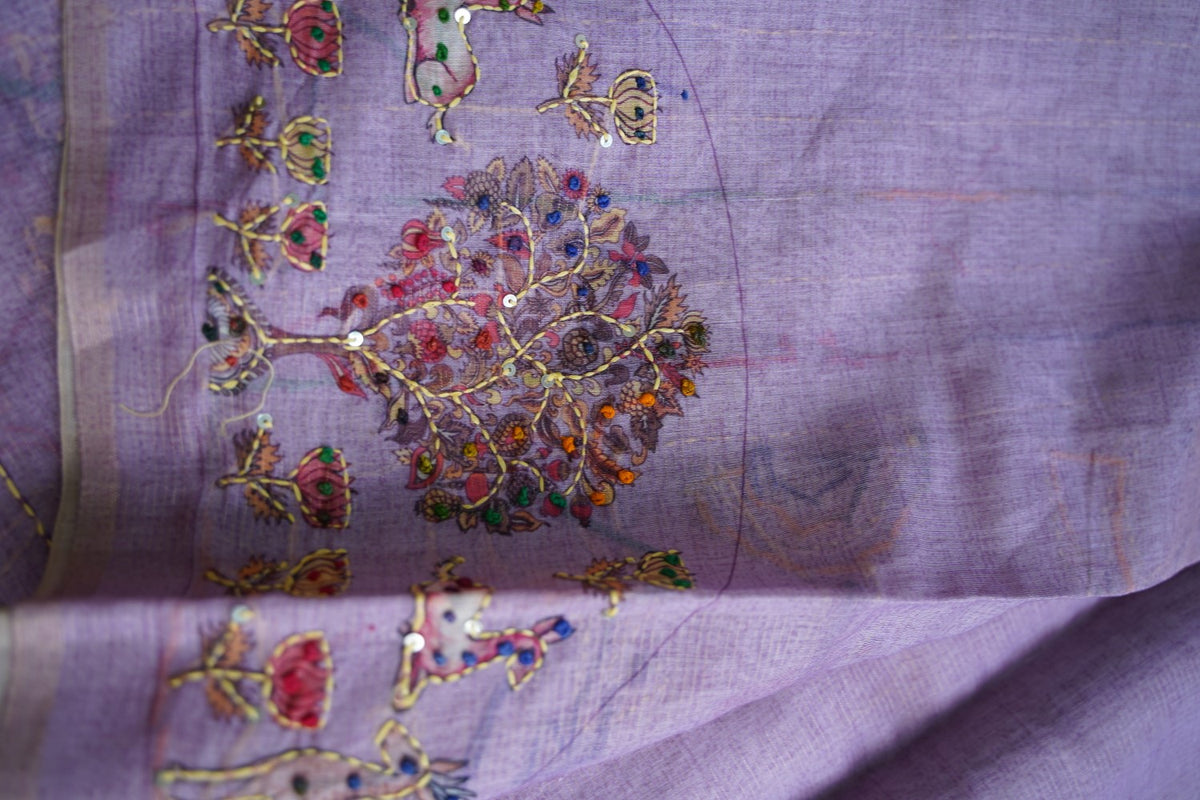 Linen Cotton Saree PC18249