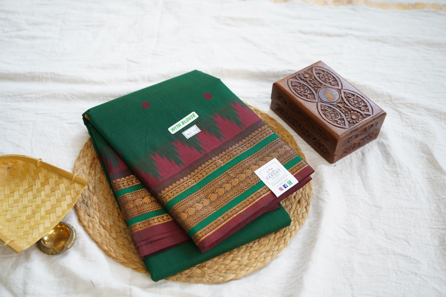 Chettinad handloom Cotton Saree PC16233