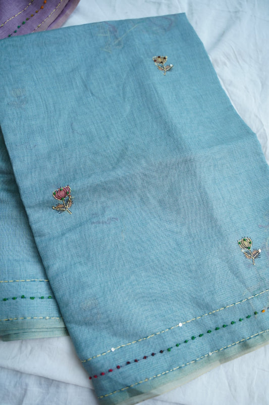 Linen Cotton Saree PC18252