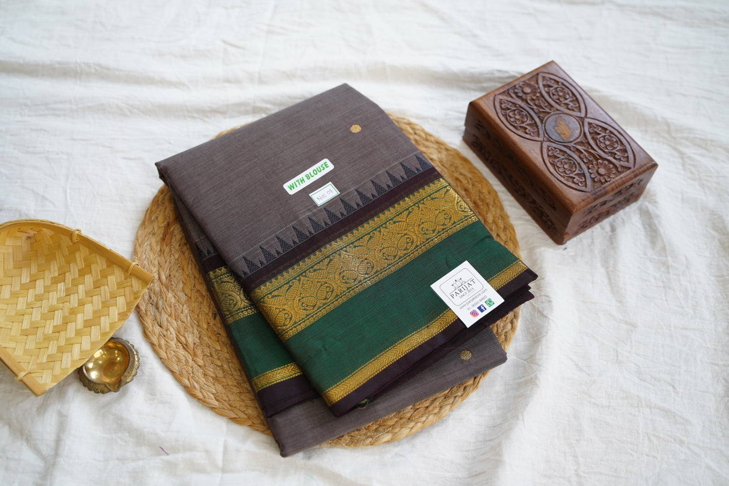 Chettinad handloom Cotton Saree PC16246