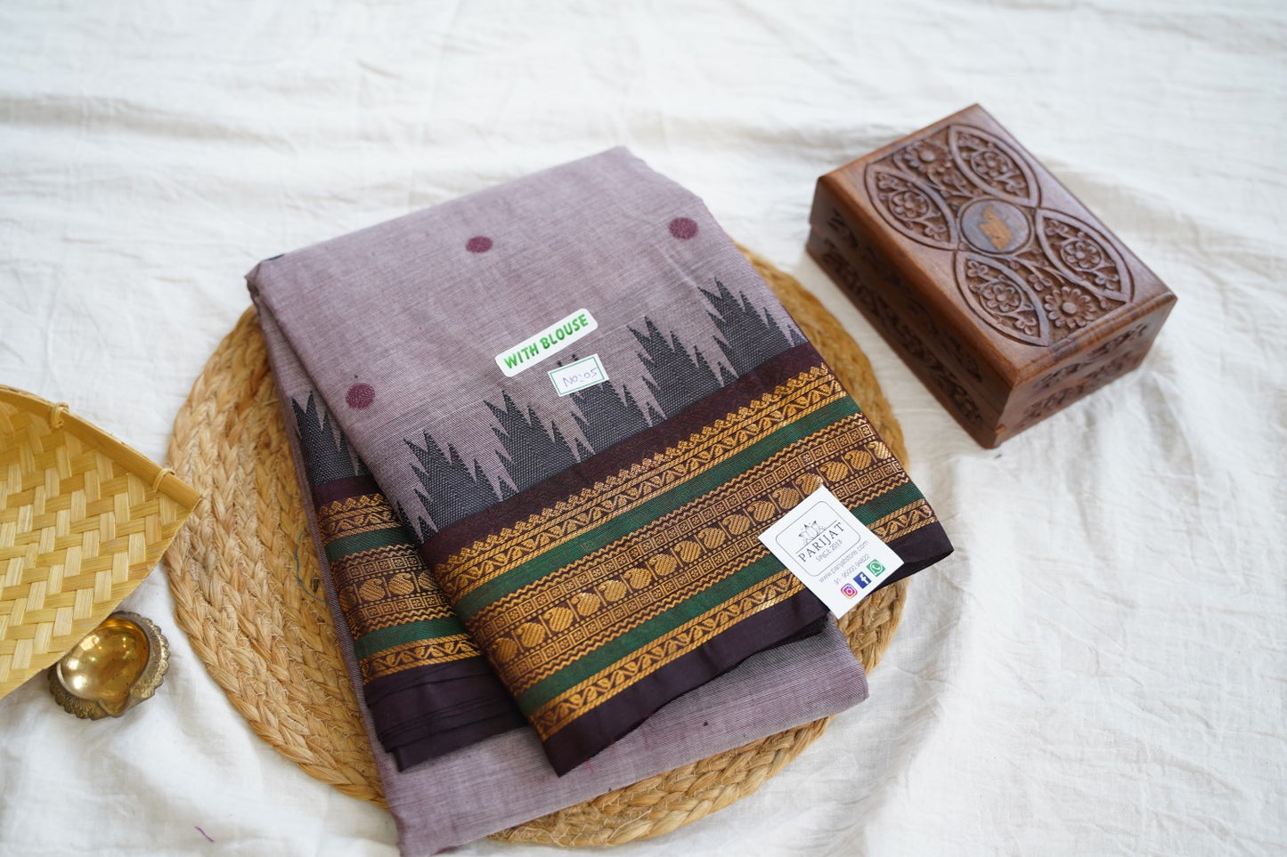 Chettinad handloom Cotton Saree PC16211