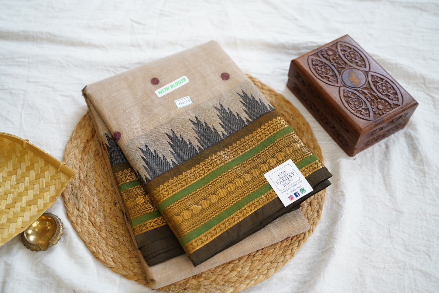 Chettinad handloom Cotton Saree PC16212