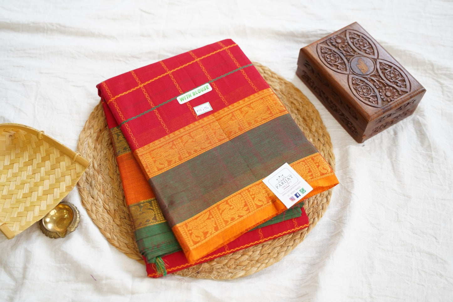 Chettinad handloom Cotton Saree PC16255