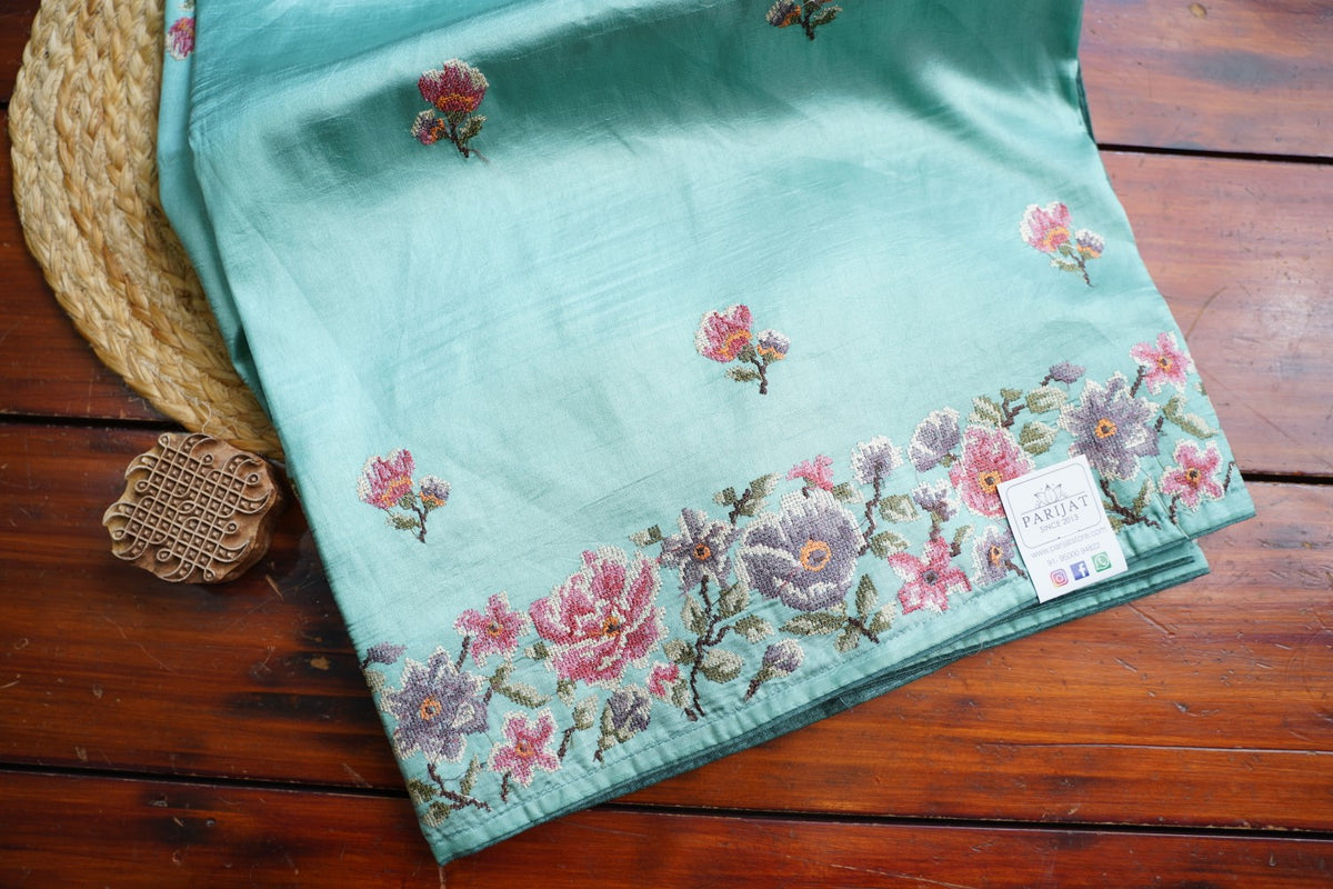semi tussar saree PC18311
