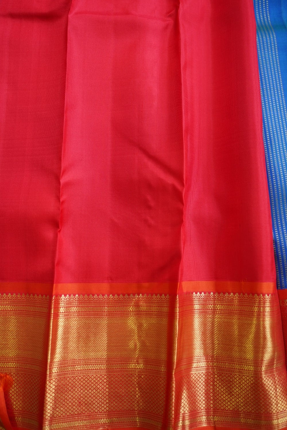 Anandha  Blue Pure Gold Buttas Kanchi Silk Saree PC11331