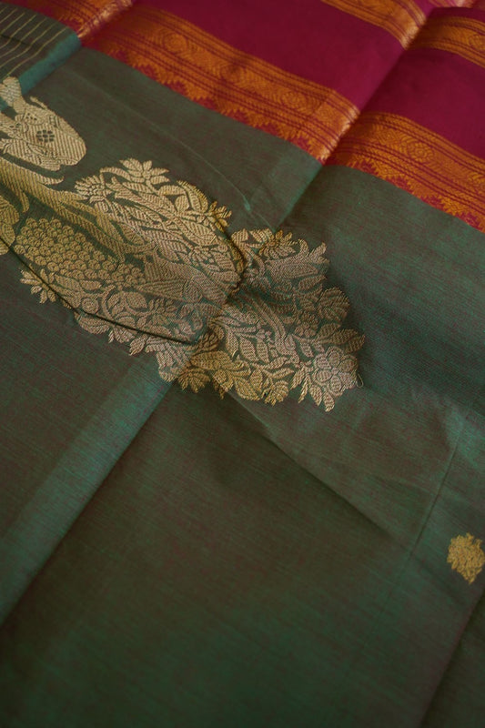 Chettinadu handloom Cotton Saree PC13908