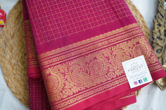 Kanchi handloom Cotton Saree PC17369[magenta]