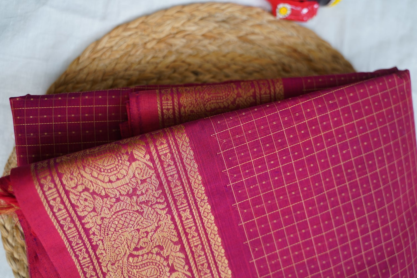 Kanchi handloom Cotton Saree PC17369[magenta]
