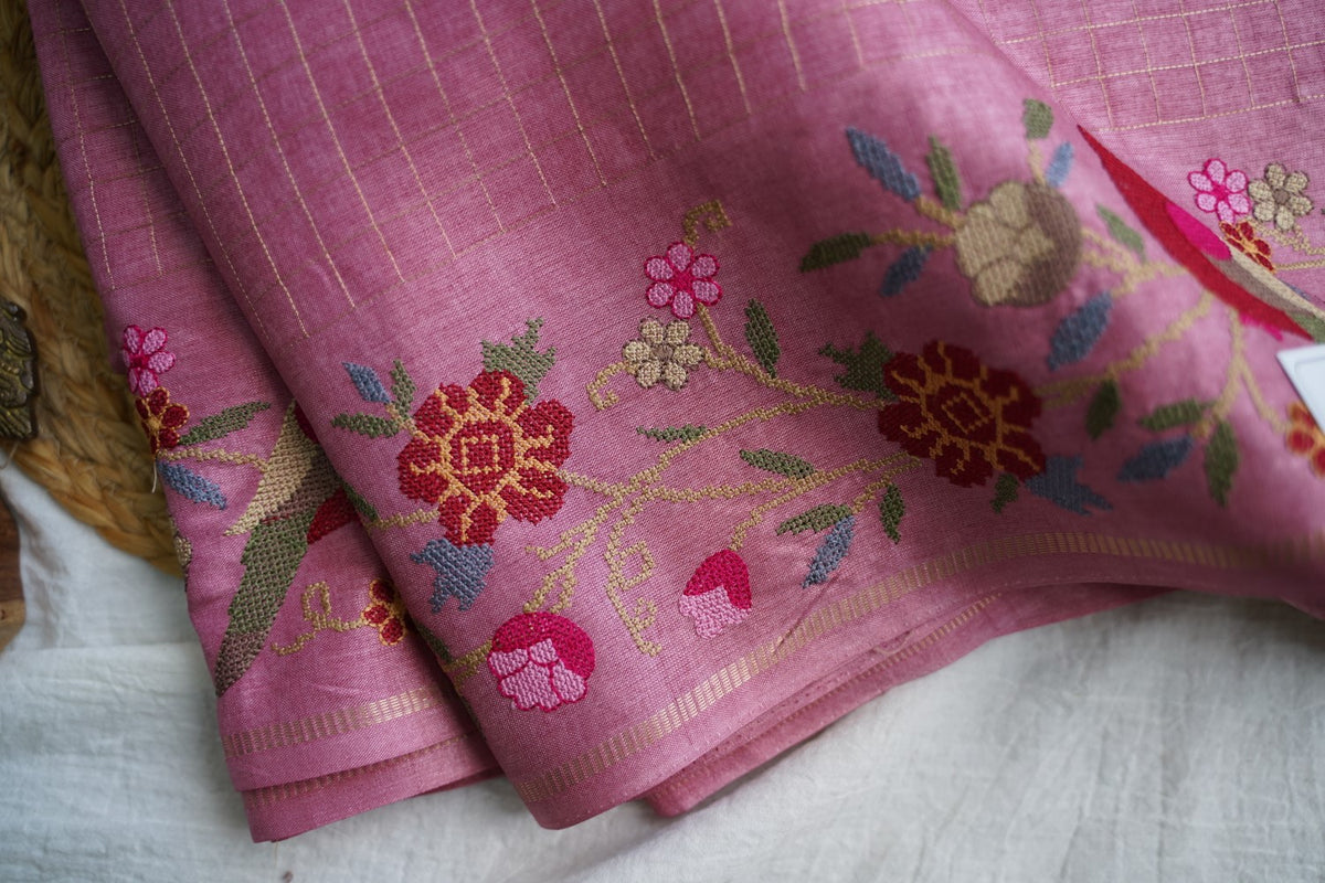 semi tussar saree PC18363