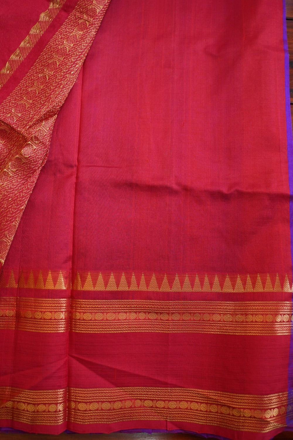 Violet Buttas Kanchi Silk Cotton Saree With Zari  Border PC11328